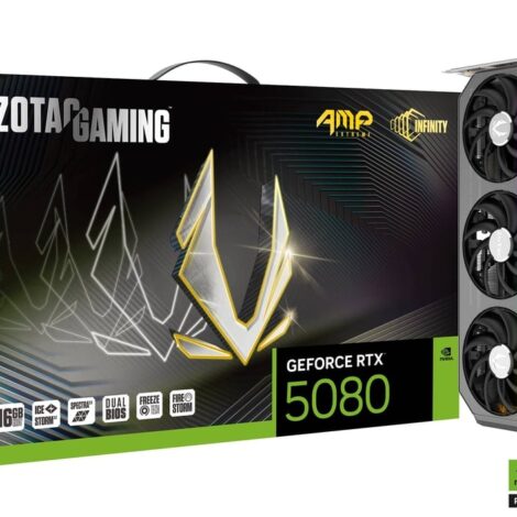 Tarjeta gráfica ZOTAC NVIDIA RTX 5080 AMP Extreme INFINITY, 16GB GDDR7