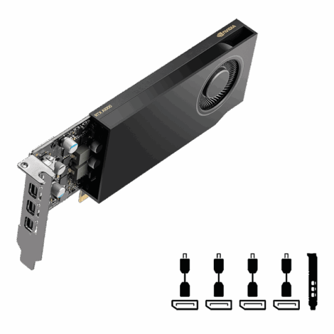 TARJETA DE VIDEO PNY (VCNRTXA1000ATX-PB) NVIDIA RTX
A1000ATX,8GB,GDDR6,4*MDP,72TC,2304 CC