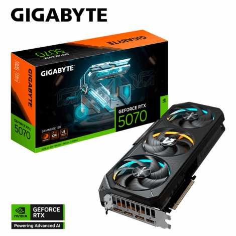 TARJETA DE VIDEO GIGABYTE (GV-N5070GAMING OC-12GD) RTX 5070, 12GB
GDDR7,PCIE 5.0,1*HDMI,3*DP, 3 FAN