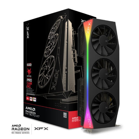 TARJETA DE VIDEO XFX (RX-97TRGBBB9) MERCURY RADEON RX 9070XT,16GB
GDDR6,2570MHZ,3*DP,HDMI