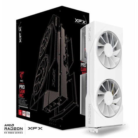 TARJETA DE VIDEO XFX (RX-96TSW8GWQ) SWIFT RX9060XT OC,8GB
GDDR6,1900MHZ,2*DP,HDMI,2*FAN,BLANCA