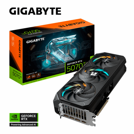 TARJETA DE VIDEO GIGABYTE (GV-N507TGAMING OC-16GD) RTX 5070TI, 16GB
GDDR7,PCIE 5.0,HDMI,3*DP,3FAN