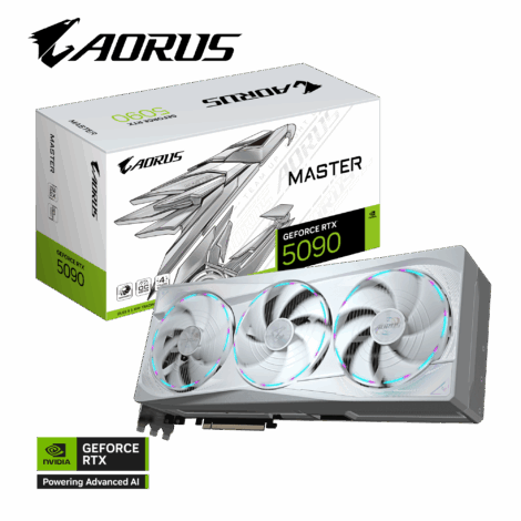 TARJETA DE VIDEO GIGABYTE (GV-N5090AORUSM ICE-32GD) RTX5090, 32GB GDDR7, PCIE 5.0,HDMI,DP, 3 FAN