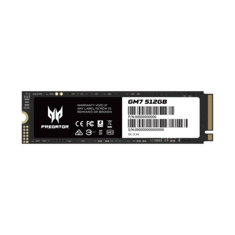 UNIDAD SSD M.2 PREDATOR 512GB (BL.9BWWR.117) GM7, 7200 MB/S