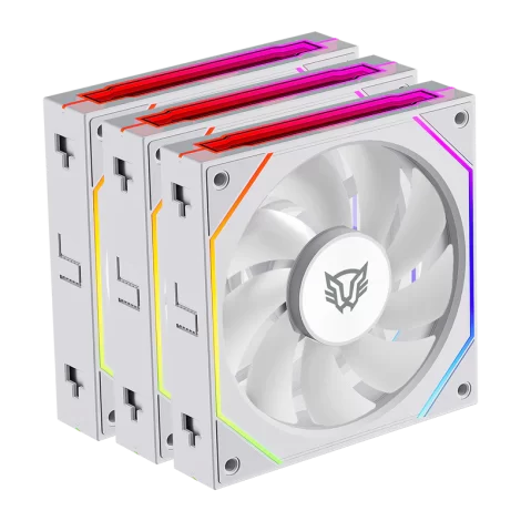 VENTILADORES P/ GABINETE BALAM RUSH (BR-942096) EOLOX LINK EXL95, ARGB,
120MM, 3 FAN, 9 ASPAS, BLANCO