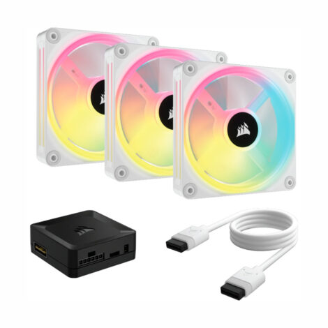 VENTILADOR GABINETE CORSAIR (CO-9051006-WW) ICUE LINK QX120 RGB,3
FAN,120MM,DOMO MAGNETICO,BLANCO