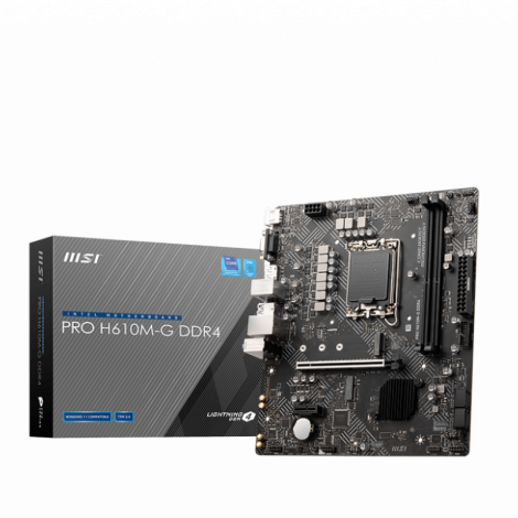 MOTHERBOARD MSI (PRO H610M-G DDR4) SOCKET 1700, 2*DDR4 3200MHZ,
1*HDMI, 1*VGA, MICRO ATX