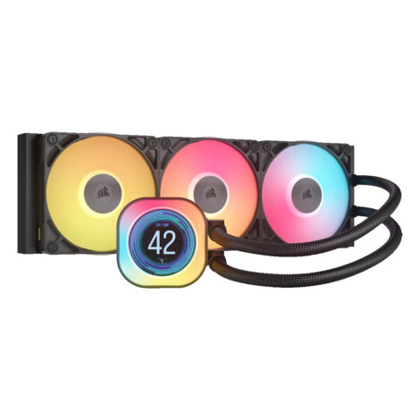 VENTILADOR P/CPU CORSAIR (CW-9061023-WW) ICUE LINK H150I LCD
AIO,360MM,ENFRIAMIENTO LIQUIDO,NEGRO