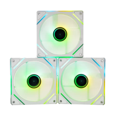 VENTILADOR P/GABINETE NACEB (NA-0650B) KIT 3*FAN, 120MM, ARGB, BLANCO