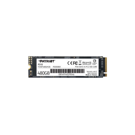 UNIDAD SSD M.2 PATRIOT 480GB (P310P480GM28) P310, PCIE 3.0, NVME, 2280