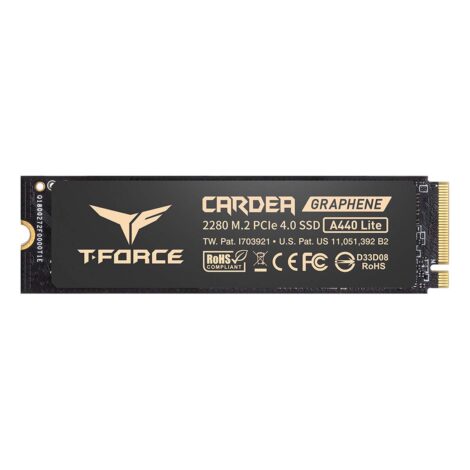 UNIDAD SSD M.2 TEAMGROUP 512GB (TM8FFQ512G0C129) T-FORCE A440 LITE,
PCI GEN4X4, 2280, W/HEAT STICKER