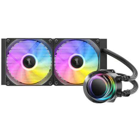 VENTILADOR P/CPU ANTEC (VORTEX LUM 240 ARGB) ENFRIAMIENTO LIQUIDO,2
FAN ARGB,240MM,1800RPM,NEGRO