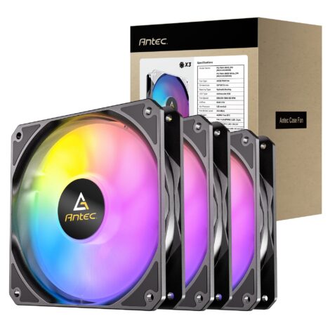 VENTILADOR P/GABINETE ANTEC (P12 PWM ARGB_3PK) 3 FAN 120MM INVERSO
ARGB,1500RPM,NEGRO