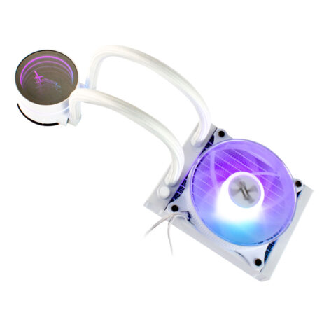 VENTILADOR P/CPU XZEAL (XZCO409W XZ-409), REDONDO, 120MM,
AMD/INTEL,ARGB,ENFRIAMIENTO LIQUIDO,BLANCO