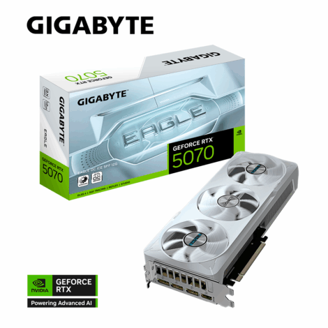 TARJETA DE VIDEO GIGABYTE (GV-N5070EAGLEOC ICE-12GD) RTX 5070,12GB
GDDR7,PCIE 5.0,HDMI,3*DP,3 FAN