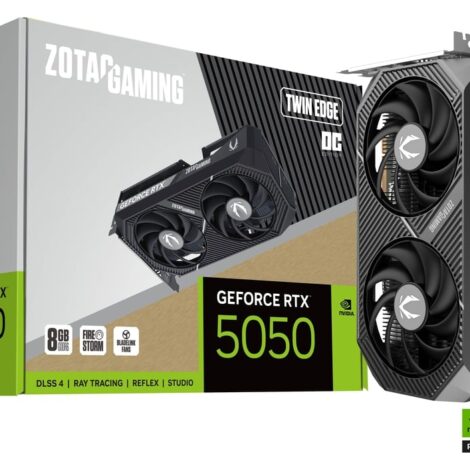 TARJETA DE VIDEO ZOTAC (ZT-B50500H-10M) RTX 5050 TWIN EDGE OC 8GB
GDDR6,2602 MHZ,PCIE 5,HDMI,3*DP,2*FAN