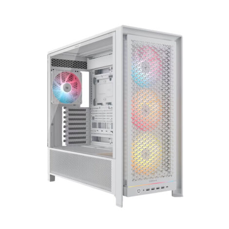 GABINETE CORSAIR (CC-9011310-WW) 5000D FRAME BLANCO ARGB CRISTAL
TEMPLADO MED-TORRE SIN FUENTE