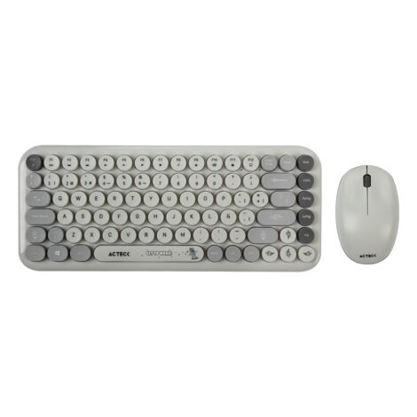 KIT TECLADO Y MOUSE INALAMBRICO ACTECK (AC-940221) MK480 CHIC K-COLORS,RF USB,85 TECLAS,65%,GRIS