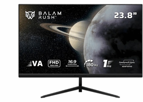 MONITOR 23.8" BALAM RUSH (BR-943055) TITAN MTG24Y, 1920X1080, 1MS, 180HZ,
FHD, HDMI, DPM, USB-C, NEGRO