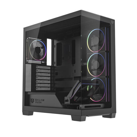 GABINETE BALAM RUSH (BR-941471) TANK POLAR 7900,ATX,1*USB-C,1*USB
3.0,CRISTAL TEMP,2 FAN,NEGRO