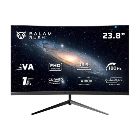 MONITOR 23.8" BALAM RUSH (BR-943031) ANDROMEDA MAG24Y, 1920X1080, 180
HZ, FHD, 1MS ,HDMI, USB-C, NEGRO