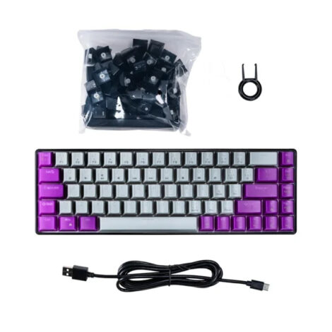 TECLADO NACEB (NA-0963G) MECANICO, RGB, 69 TECLAS GRIS CON EXTRA
TECLAS INTERCAMBIABLES