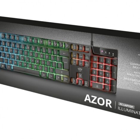 TECLADO TRUST GXT (23823) 835 AZOR ILLUMINATED GAMING KEYBOARD ESPA?OL