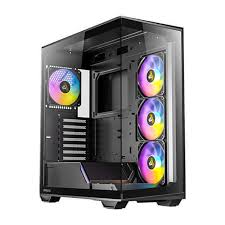 GABINETE ANTEC (C3 ARGB) CONSTELLATION C3 ATX,CRISTAL,S/FUENTE,4*FAN
120MM,1*USB-C,1*USB 3.0,NEGRO