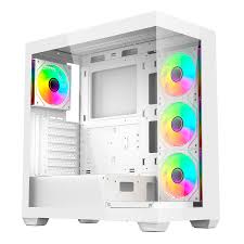 GABINETE XZEAL (XZCGB08W) YRDEN XZ140, ATX, CRISTAL, 4*VENT RGB, SIN
FUENTE, BLANCO