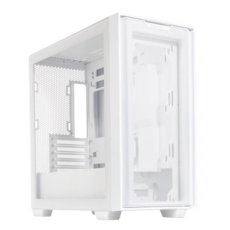 GABINETE ASUS (A21 ASUS CASE/WHT) BLANCO, VIDRIO TEMPLADO Y
MALLA,SOPORTA BTF, MT, S/FUENTE