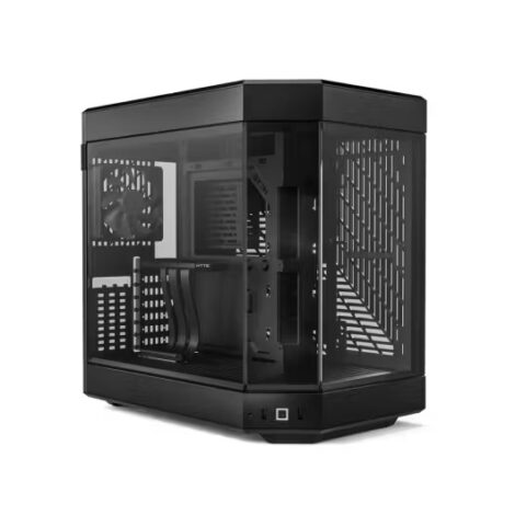 GABINETE HYTE (CS-HYTE-Y60-B) CAMARA DUAL,PANORAMICO,VIDRIO
TEMP,ATX,3 FANS,CABLE RISER INCL,NEGRO