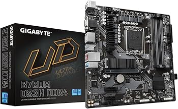 MOTHERBOARD GIGABYTE (B760M DS3H AX DDR4) SOCKET 1700 ,4*DDR4
5333,HDMI,DP,MICRO ATX,WIFI 6E/BT