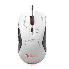 MOUSE ALAMBRICO XZEAL (XSAMGA2WB) RGB, 7200 DPI, 6 BOTONES, USB,
CABLE 1.5M, BLANCO/NEGRO