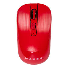 MOUSE INALAMBRICO NACEB (NA-0137R) USB 2.4, 1600DPI, 3*BOTONES+RUEDA,ROJO