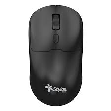 MOUSE INALAMBRICO STYLOS (STPMOI7B) USB NANO, RECARGABLE,4 BOTONES,NEGRO