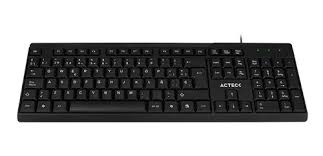TECLADO ALAMBRICO ACTECK (AC-928946) E-310,USB,105TECLAS,CABLE 1.5M, ESTANDAR,NEGRO