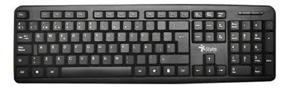 TECLADO ALAMBRICO STYLOS (STPTEC5B) MEMBRANA, 105 TECLAS, USB, NEGRO