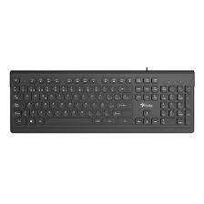 TECLADO ALAMBRICO STYLOS (STPTEC6B) MEMBRANA, 104 TECLAS, USB,NEGRO