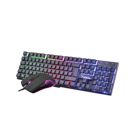 KIT TECLADO Y MOUSE XZEAL (XSKTALRW1B) ALAMBRICO, MOUSE 6 BOTONES, 3200DPI, NEGRO, RETROILUMINADO