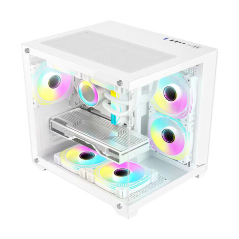 GABINETE XZEAL (XZGAMC2W)PANZER II CUBO CX12,MICRO
ATX,CRISTAL,3*VENTRGB,1*USB 3.0,SIN FUENTE,BLANCO