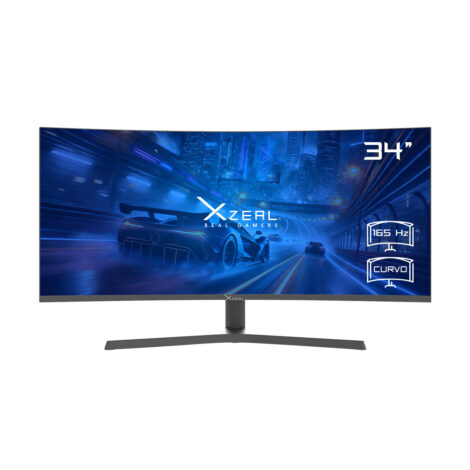 MONITOR LED XZEAL 34" (XZMO342B) 3440*1440 FULL HD, VA CURVO, 165HZ,4MS,
DP, HDMI ,NEGRO
