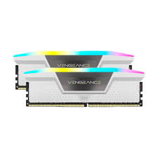 MEMORIA DIMM DDR5 CORSAIR (CMH64GX5M2B6000C30W) 64GB 6000MHZ(2X32GB) VENGEANCE RGB,BLANCO CL30-76