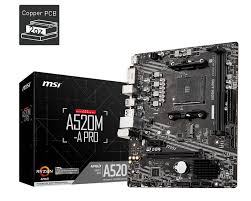 MOTHERBOARD MSI (A520M-A PRO) SOCKET AM4, 2*DDR4 4400, HDMI,DVI-D,
M-ATX